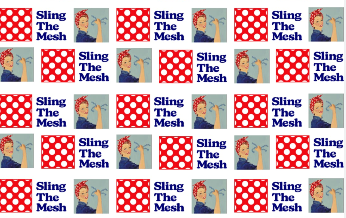 Sling The Mesh repeated logo