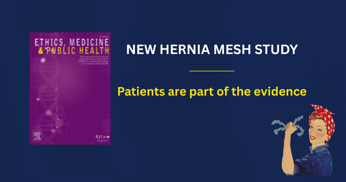 New hernia mesh study challenges claims that chronic pain is ‘just anxiety or depression’ New hernia mesh study challenges claims that chronic pain is ‘just anxiety or depression’